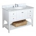 Kitchen Bath Collection KBC48TRA33WTCARR Washington Bathroom Vanity with Marble Countertop  Cabinet with Soft Close Function and Undermount Ceramic Sink  Carrara/White  48" - B00E3WVRAS